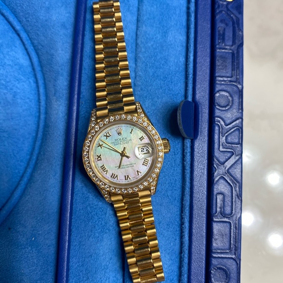 Rolex president 18k gold diamond watch - Picture 7 of 16